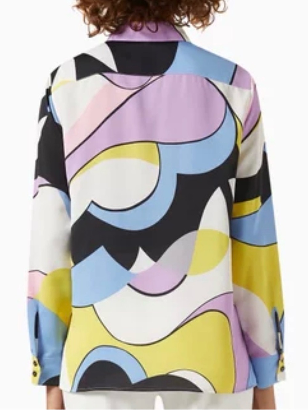 MARELLA Multi-Color Abstract Print Button-Down Shirt - Picture 4 of 7